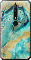 Чехол на Nokia 6 2018 Green marble "4365u-1386-8094"