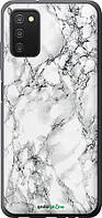 Чехол на Samsung Galaxy A03s A037F Мрамор белый "4480u-2381-8094"