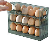 Контейнер-лоток для зберігання яєць у холодильнику, вміщує 24 шт., органайзер для яєць., фото 6