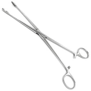 Корнцанг дитячий прямий, 230 мм Майєра (Gross-Maier), з кремальєрою