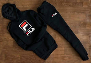 Спортивний чорний костюм Fila F з капюшоном "" В стилі Fila ""