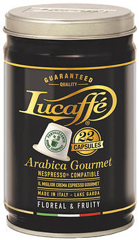 Кава в капсулах Lucaffe Arabica Gourmet Nespresso 22 шт кава для капсульної кавомашини неспресо капсули