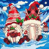 Картина по номерам Рождественские гномы 40х40 см АРТ-КРАФТ