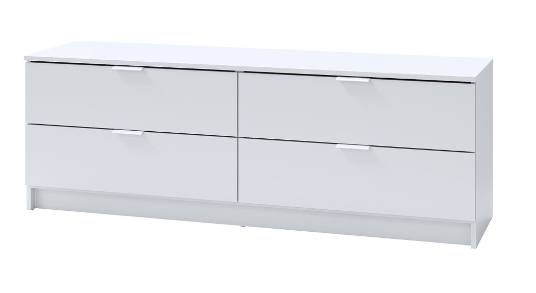 Тумба для ТВ напольная, тумбочка под телевизор, подставка под ТВ с ящиками ТВТ-19, Белый