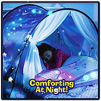 Детский шатер палатка с удобной сумкой для переноски Dream Tents, Раскладной тент для сна и игр на кровать