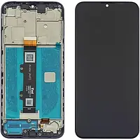 Дисплей для Motorola Moto G20 (5D68C18521) модуль (екран та сенсор) з рамкою, сервісний оригінал, Чорний