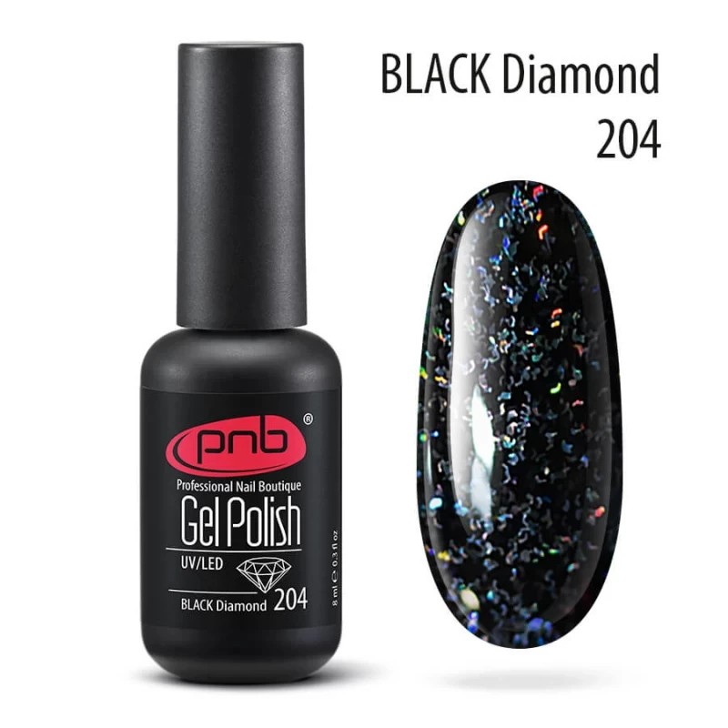 Гель-лак PNB Black Diamond 204, 8 мл