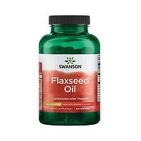 Жирные кислоты Swanson Flaxseed Oil 1000 mg, 100 капсул DS