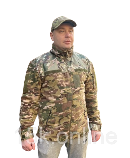 Кофта флісова тактична мультикам ЗСУ чоловіча Фліска куртка на замку, фото 1