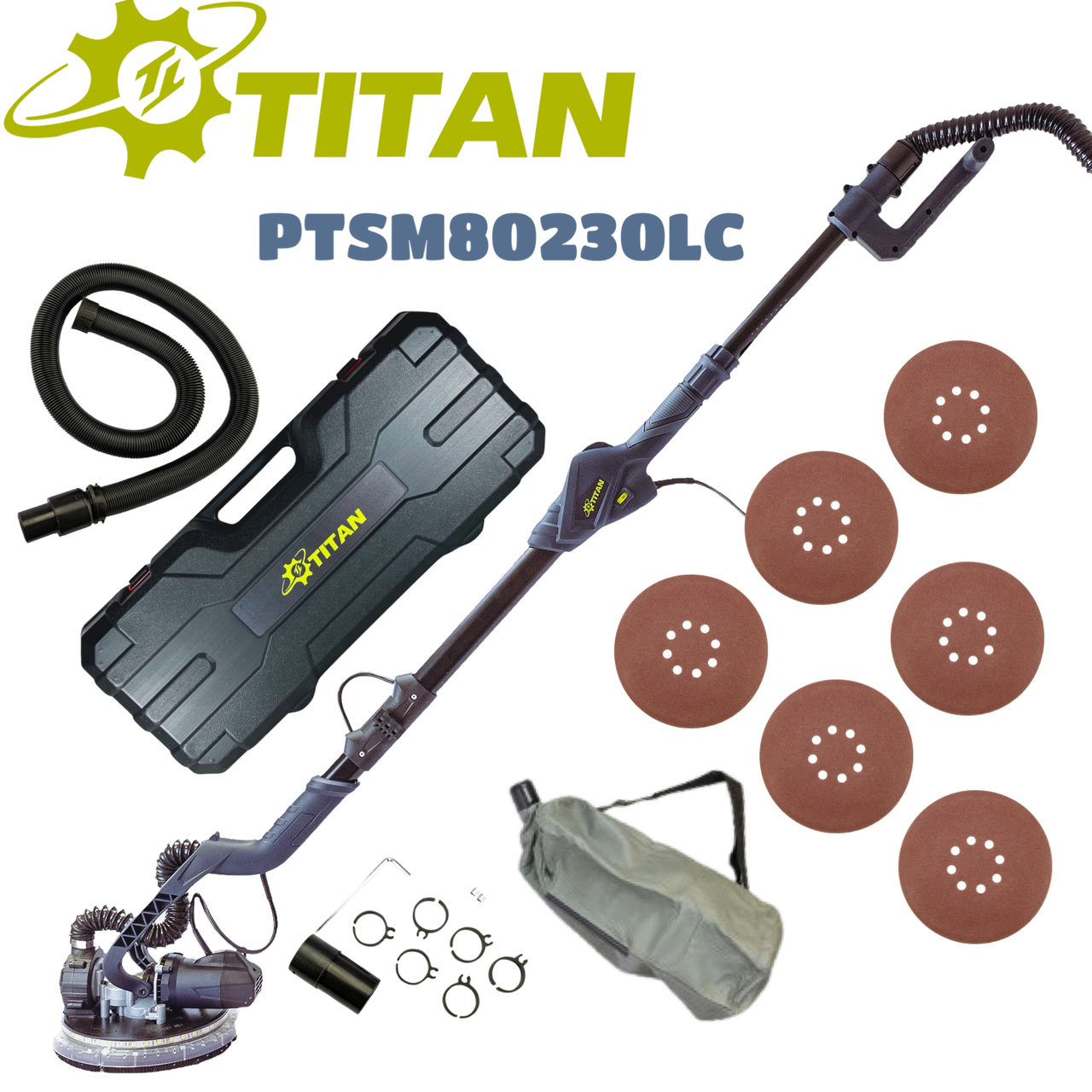 Шліфувальна машина для стін та стелі Titan PTSM85230LC