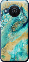 Чехол на Nokia X20 Green marble "4365u-2532-8094"