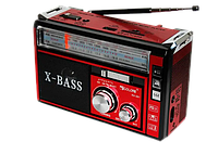 Радиоприемник аккумулятор/220/батарейки Golon RX-381/2 USB+SD с фонариком LED Красный (1756375736)