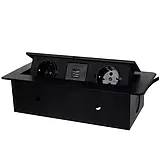 Прихована подвійна розетка вбудована висувна розетка + 2 входи USB 2.1 Izoxis 21446 Польща, фото 3