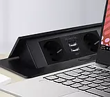 Прихована подвійна розетка вбудована висувна розетка + 2 входи USB 2.1 Izoxis 21446 Польща, фото 2