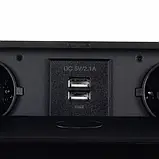 Прихована подвійна розетка вбудована висувна розетка + 2 входи USB 2.1 Izoxis 21446 Польща, фото 7
