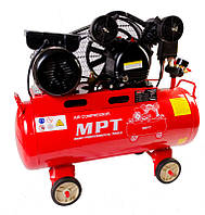 Компрессор MPT PROFI 50 л 1500 Вт/2 л.с 1050 об/мин 170 л/мин 8 атм Red and Black (MAC20503B)