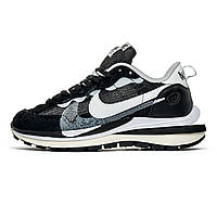 Кроссовки мужские Nike Vaporwaffle Sacai Black White черные с белым