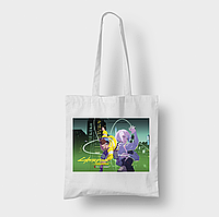Эко-сумка шоппер с аниме принтом Cyberpunk Edgerunners Киберпанк Бегущие по краю Lucy Люси Дэвид Мартинес