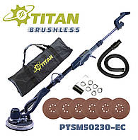 Телескопическая шлифовальная машина для стен и потолков TITAN PTSM50230-EC BRUSHLESS