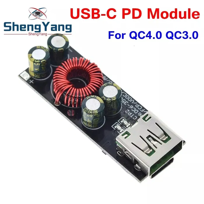 Модуль плата повербанка заряджання 100 Вт QC4.0, QC3.0. USB SW3516, SW3518