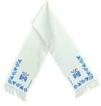 Рушник на ікону "Виноград"16*130см домоткане полотно колір блакитно-синій