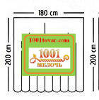 Шторка для ванної кімнати Shower curtain, біла однотонна. Розмір 200х180 див., фото 10