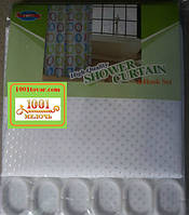 Шторка для ванної кімнати Shower curtain, біла однотонна. Розмір 180х180 див.