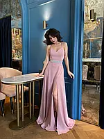 Вечернее платье в пол пудра