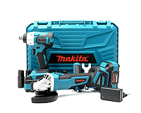 Аккумуляторная болгарка makita dga 506 + Электрические гайковерты Makita DTW385, Набор Безщеточный Makita 2в1