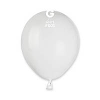Воздушный ,шарик "5" пастель белый, 13 см.дж 001