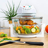 Аерогриль настільна з прозорим загартованим склом 22 л для запікання курок, овочів, приготування на парі, фото 3