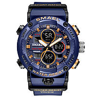 Часы наручные мужские Smael 8038 Dark Blue (15178-hbr)