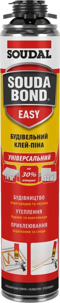 Клей-піна Soudabond Easy 750 мл під пістолет SOUDAL