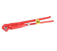 Ключ трубный кованый MASTERTOOL 90° 1.5" Red (76-0752)