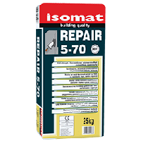 Высокопрочный, усиленный фиброй, полимерцементный ремонтный раствор ISOMAT REPAIR 5-70 25 кг