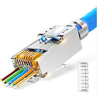 Разъемы RJ45 предназначены для работы с кабелями CAT6A и CAT7.