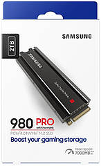 SSD - накопичувач Samsung 980 PRO with Heatsink 2TB NVMe SSD (MZ-V8P2T0CW)