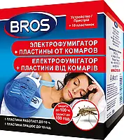 Електрофумігатор з пластинами для захисту від комарів, 10 шт Bros
