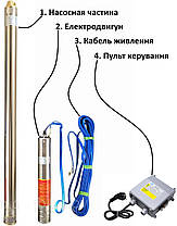 Насос свердловинний з пов, вуст, до піску 3" OPTIMA 3SDm1,8/11 0,25 кВт 45 м + пульт + кабель 1,5 м NEW, фото 6