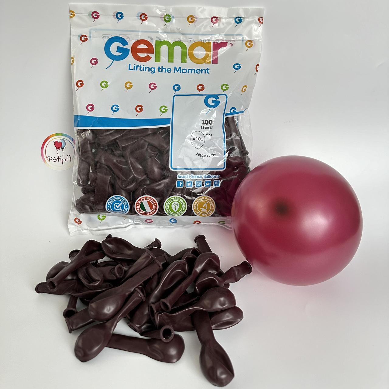 Повітряні кульки 5" VINO (#101) упаковка 100 шт GEMAR