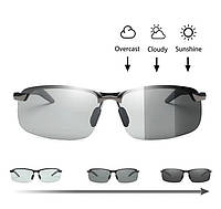 Мужские фотохромные поляризованные очки для вождения Black UV400 polarized