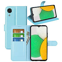 Чехол-книжка Litchie Wallet Samsung Galaxy A03 Core Light Blue DS, код: 8112443