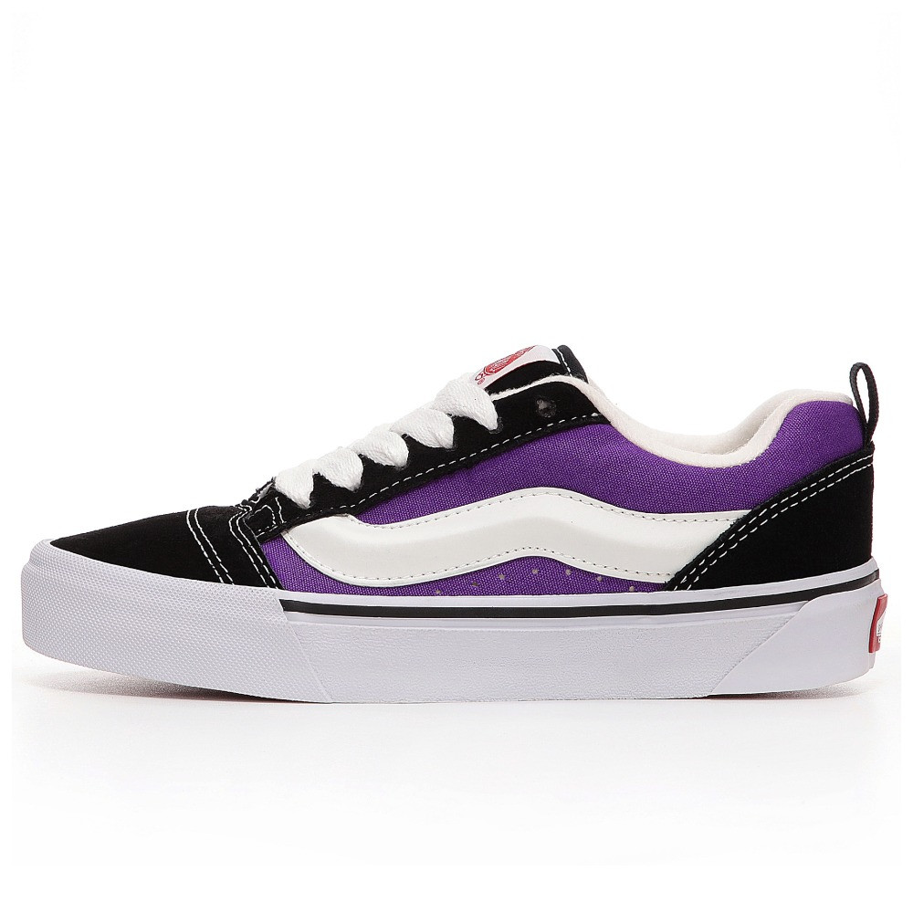 Жіночі кеди Vans KNU Skool Purple Black White Violet VN0009QCB5P, фіолетові замшеві кросівки ванс кну скул, фото 1