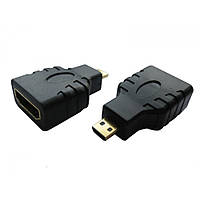 HDMI A мама - Micro HDMI D папа переходник ASP
