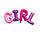 Фольгована гірлянда-написGirl.74*30 см, фото 3