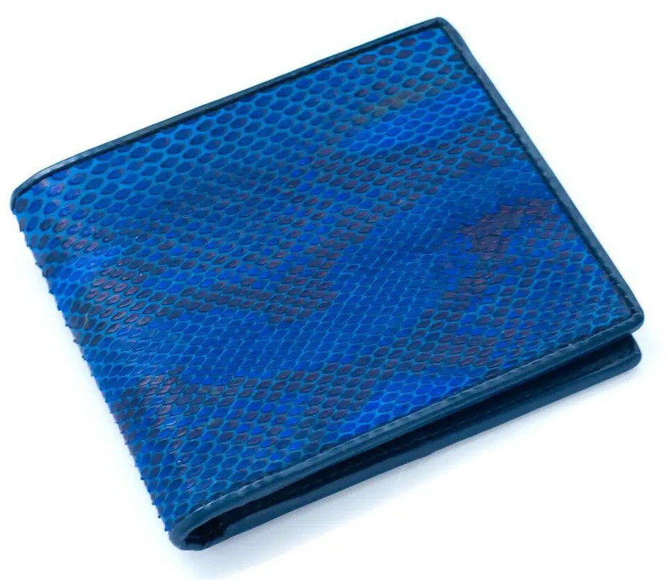 Портмоне зі шкіри пітона Ekzotic Leather Синє (snw 68_5)