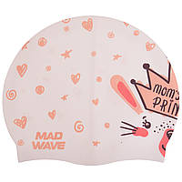 Шапочка для плавания детская MadWave Junior LITTLE BUNNY M057913 Белый