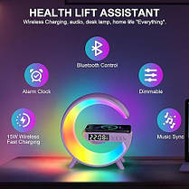 Смарт-лампа-нічник RGB 10 W WS-1816 G-Smart Light Sound Machine 15W, фото 5
