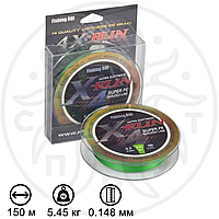 Шнур плетений Fishing ROI X-Run 4PE 150м 0.148 grass green