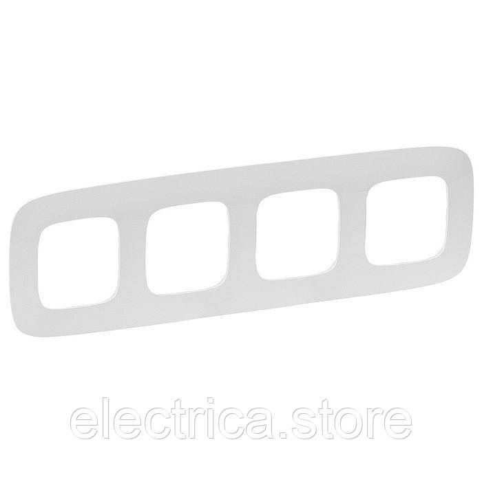 Рамка 4-постова Valena ALLURE перли 754414, фото 1